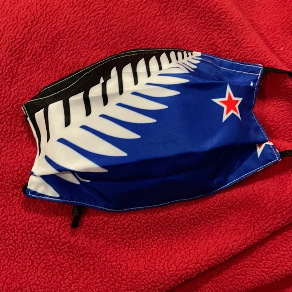 6/$20 New face mask with New Zealand flag